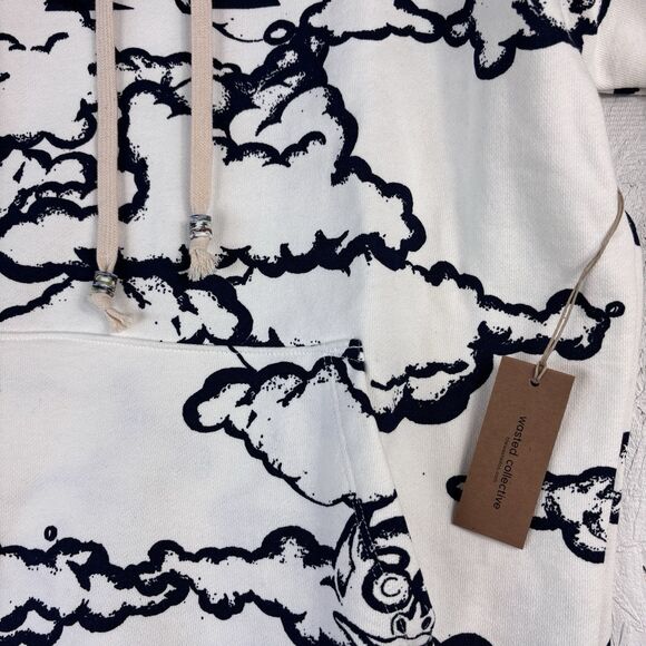 NWT Wasted Co Size S Good Times Dragon Cloud Monster Indigo Sweatshirt HoodieUSA - Picture 5 of 11
